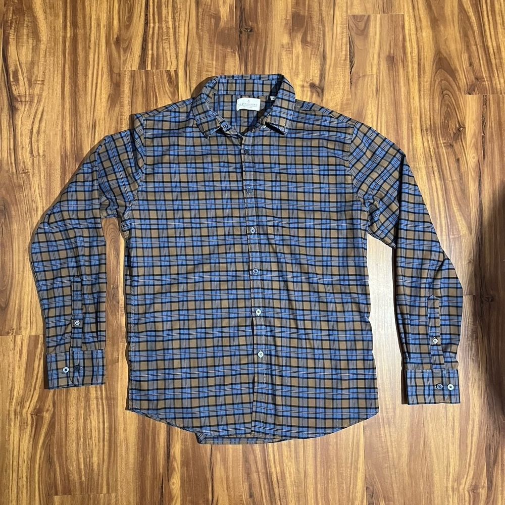 Chatham Road Collection Long Sleeve Plaid Soft Button Up Shirt Large Men's